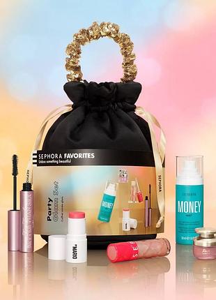 Набор sephora favorites party glam set color wow makeup by mario rare beauty too faced