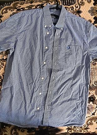 Мужская рубашка fred perry gingham shirt • оригинал • 100% хлопок • размер [м]