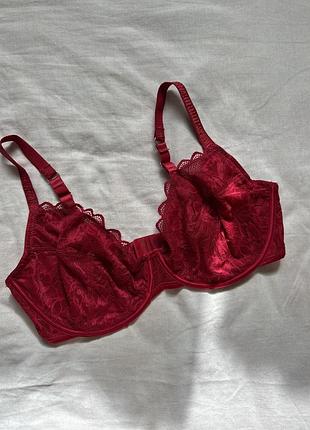 Мереживний бюстгальтер primark, розмір 80g / 36f (бордовий)
