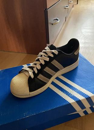 Кеди adidas superstar black/white, кросівки жіночі, adidas superstar чорно-білі, кеди адідас суперстар (секонд)