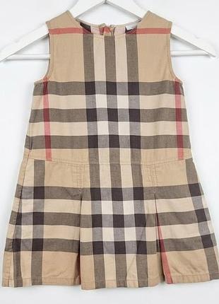 Оригинальное детское платье-сарафан burberry в клетку, размер 6 лет (116 см)