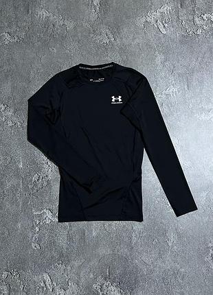 Компресійна кофта under armour s\m термушка лонгслів оригінал чорна чоловіча