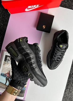 Женские кроссовки nike air max 95 black grey