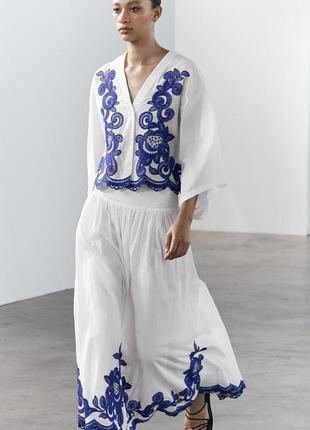 Шикарный натуральный костюм zara