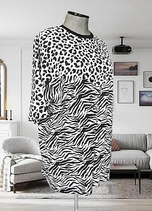 Футболка туника с анималищем принтом asos design