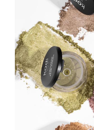 Тени для век с шиммером 09 green fever kodi professional diamond pearl powder eyeshadow