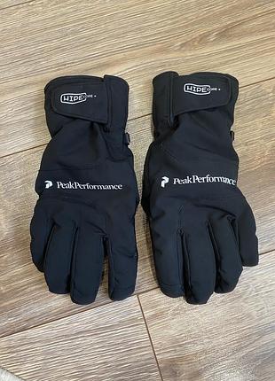 Рукавиці трекінгові peak performance chute leather-panelled hipe core+ ski gloves