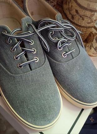 Макассины, кеды джинсовые мужские,42-42,5 размер m&amp;s