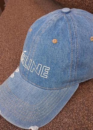 Кепка джинсова,celine