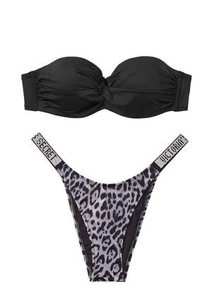 Купальник бандо+плавки зі стразами victoria’s secret оригінал
