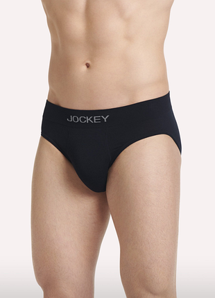 Мужские трусы-плавки jockey formfit® lightweight seamfree®, черные - 1 шт