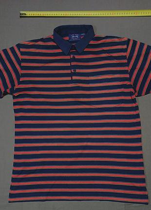 Плечі 46 см allen solly  size l в смужку поло made in great britain nottingham 100% pure cotton