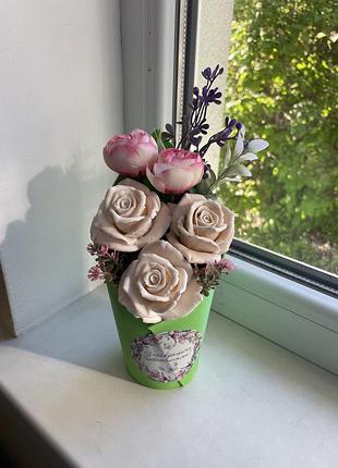 Букет з мила,троянди😍