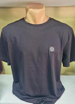 Футболка stone island чоловіча чорна, чоловіча чорна футболка з нашивкою