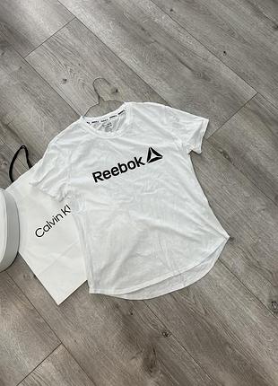 Біла бавовняна футболка reebok