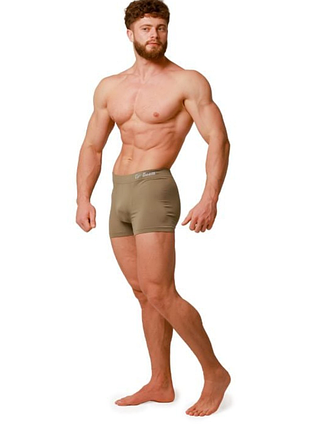 Мужские бесшовные боксеры 2шт хаки - gymbeam
