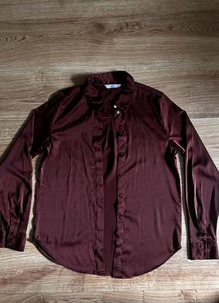 Коричнева сорочка h&m