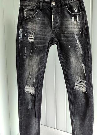 Стильные, фирменные джинсы alessndro zavetti. стрейч, skinny, slim fit. размер s