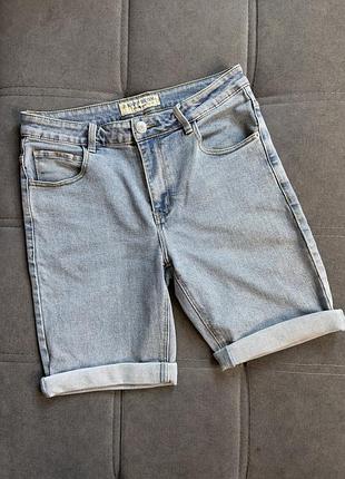 Джинсові шорти чоловічі r. kroos denim світло-блакитні, розмір w36