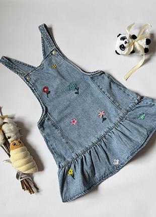 🌸 джинсовий сарафан zara baby 110 см (5 років)