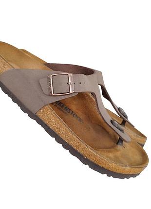 Шльопанці в'єтнамки birkenstock gizeh birko-flor mocca 44р