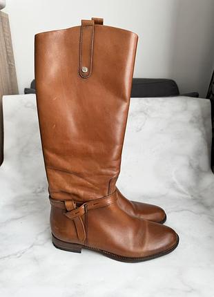 Чоботи бренда massimo dutti 38 розмір натуральна шкіра руді демісезонні