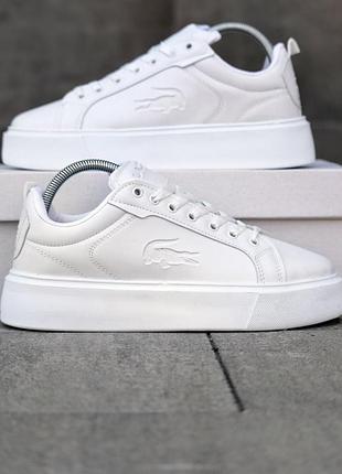 Lacoste carnaby platform lite leather sneakers white 2