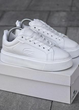 Lacoste carnaby platform lite leather sneakers white 3