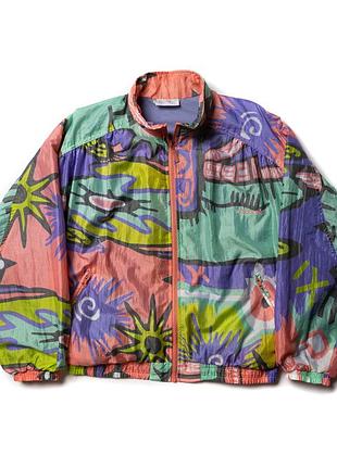 Adidas vintage 80s track jacket oversize multicoloured [jmh017229]