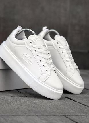 Lacoste carnaby platform lite leather sneakers white