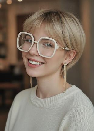 Летние очки оверсайз с диоптными -4