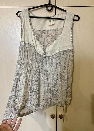 Блуза майка кофтинка легка невагома шовк 100% silk 100% натуральна повітряна легка nile s