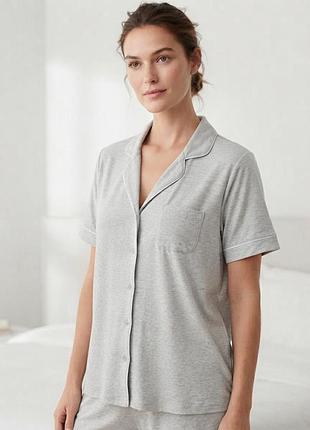 Женская пижамная рубашка primark (plus size), серый, 2xl