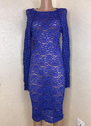 В'язана гачком сукня isabel marant etoile синього кольору, 2