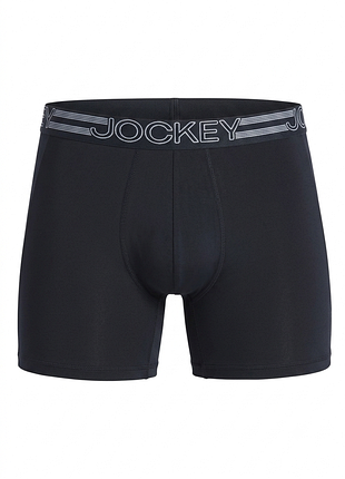 Мужские трусы-боксеры jockety® active microfiber boxer brief, черные - 1 шт
