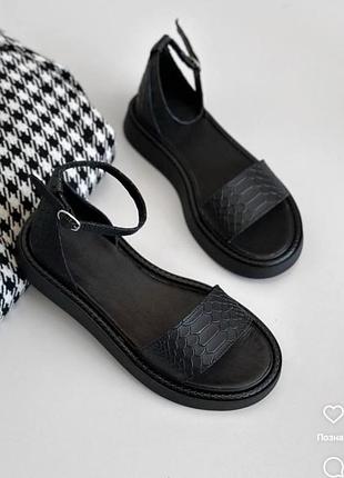 Босоніжки, жіночі босоніжки, шкіряні босоніжки, босоніжки 40 р, босоніжки рептилія