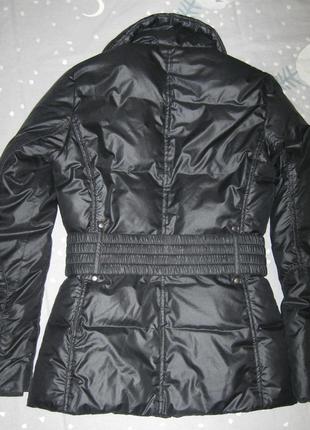 Пуховик із пуху натуральний куртка жіноча sela разм. xs 34 чорний9 фото