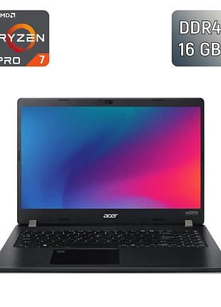 Ноутбук б-класс acer travelmate p215-41-g2 / 15.6" (1920x1080) ips / amd ryzen 7 pro 5850u (8 (16) ядер по 1.9 - 4.4 ghz) / 16 gb