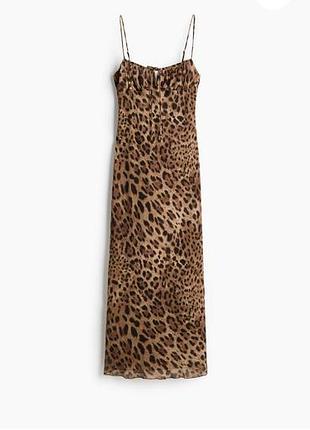Леопардовое платье h&m