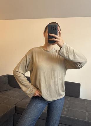 Бежевий лонг вільного крою бренду h&m, розмір s