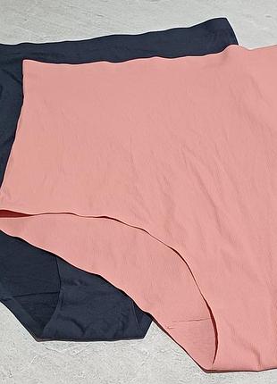 Бесшовные трусики в обычные и в рубчик primark
