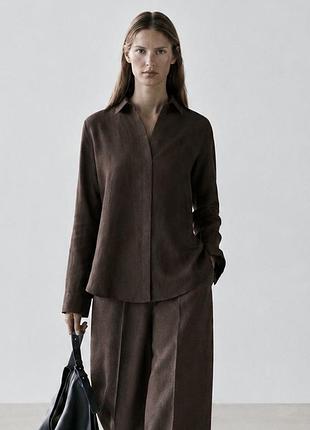 Рубашкой massimo dutti 100% шовк сорочка massimo dutti блуза