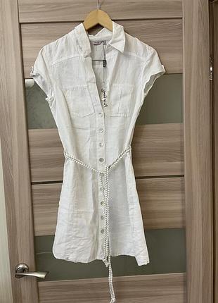 Нова лляна сукня per una (marks & spencer), р. 10 (xs-s)