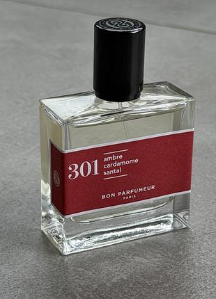 Парфумована вода bon parfumeur 301 sandalwood amber and cardamom 30ml
