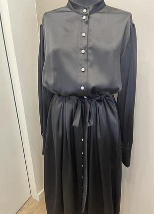 Сукня чорна з довгим рукавом розпродаж l-xl