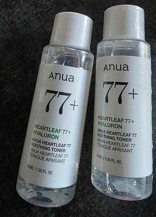 Заспокійливий тонер із екстрактом гуттуїнії anua heartleaf 77 soothing toner