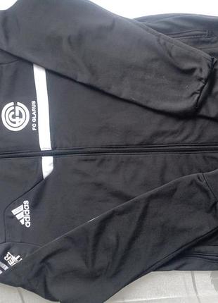 Спортивна кофта чоловіча adidas на замку чорна