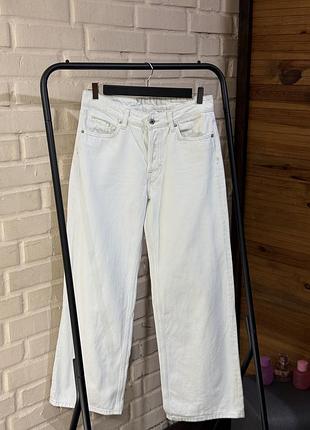 Білі джинси baggy h&m