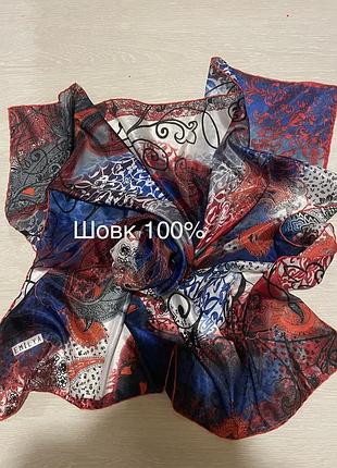 Велика хустка натуральний шовк