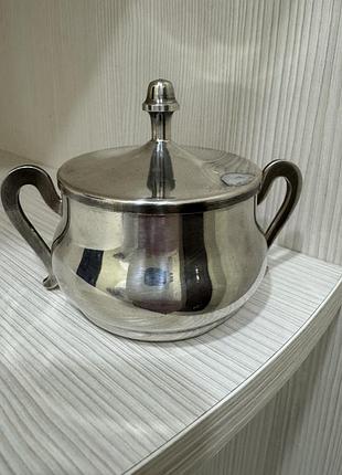 Посріблена вінтажна цукорниця